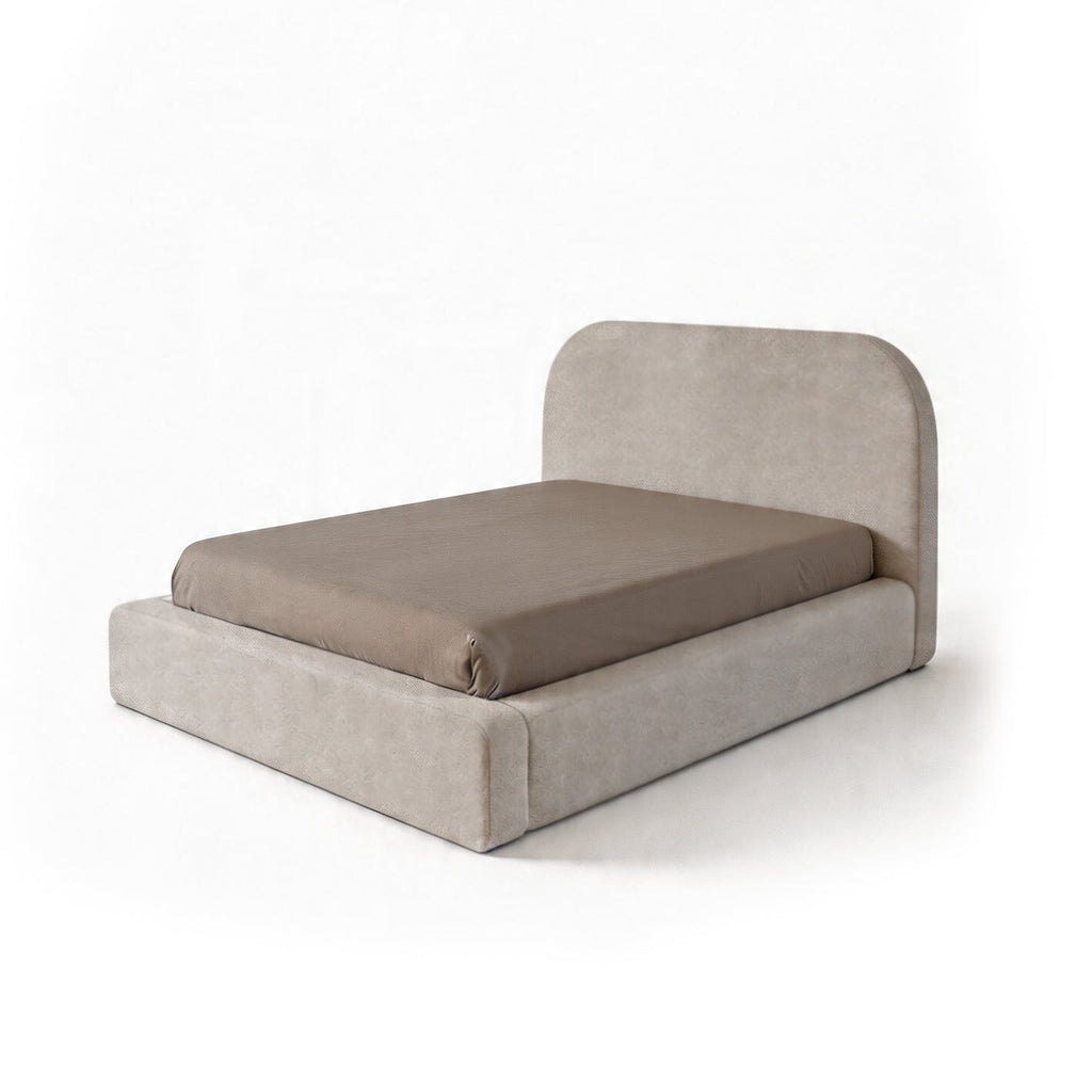 Farrah Double Ottoman Bed - Oat Boucle