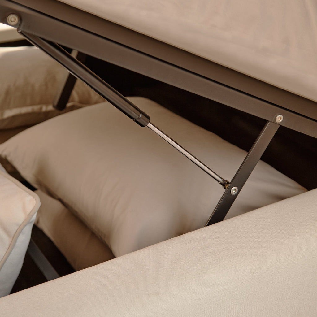 Farrah Double Ottoman Bed - Ivory