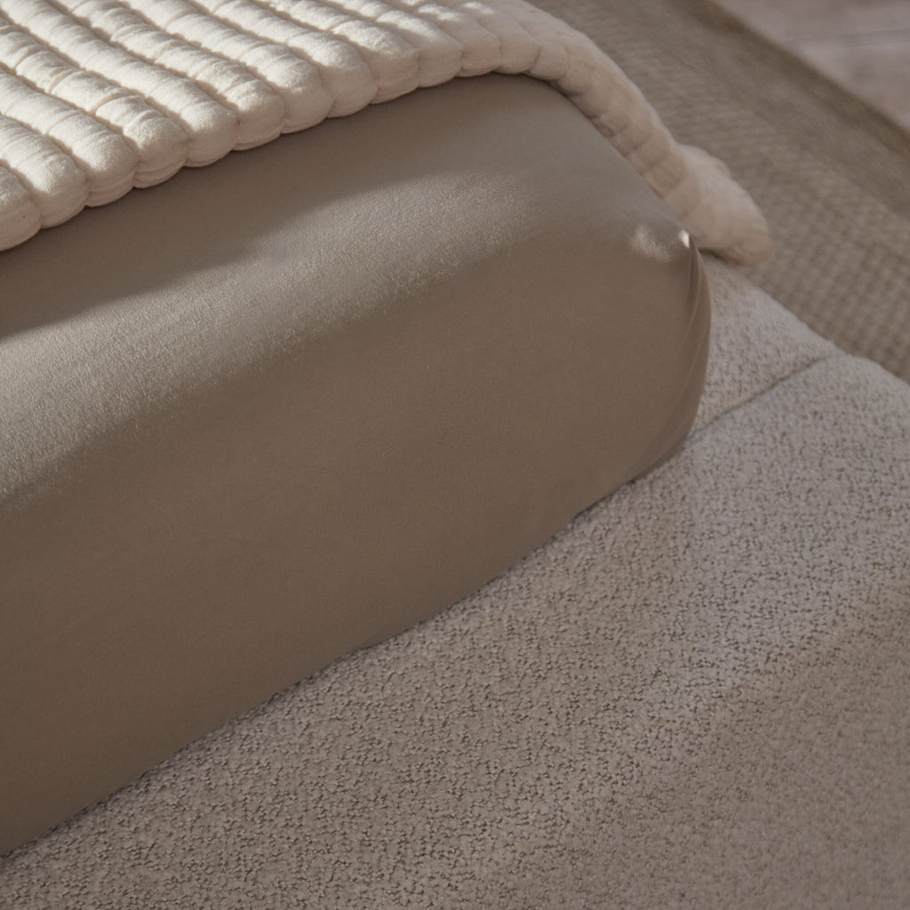 Farrah Double Ottoman Bed - Oat Boucle