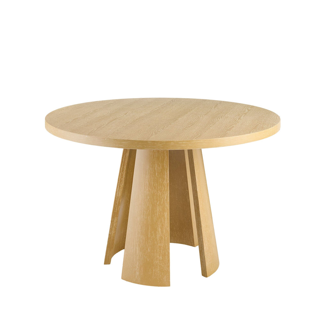 Farren Whitewash Oak Round Dining Table
