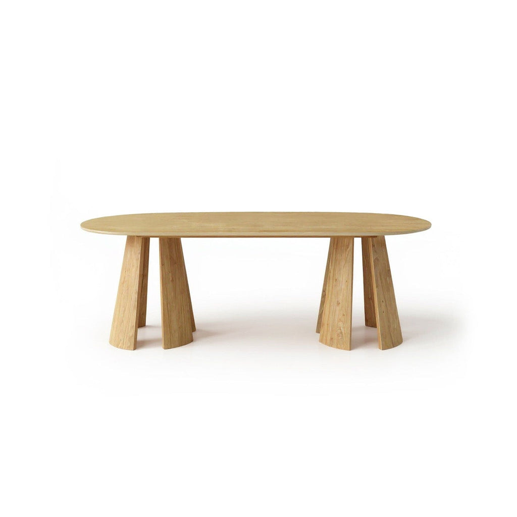 Farren Whitewash Oval Dining Table