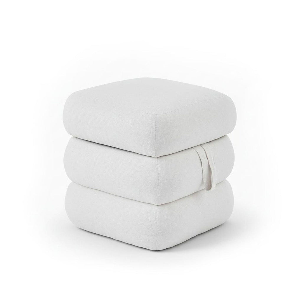 Fleur Ottoman Footstool - Ivory