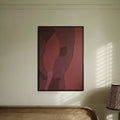 Fray 70x50cm Patchwork Wall Art III - Burgundy