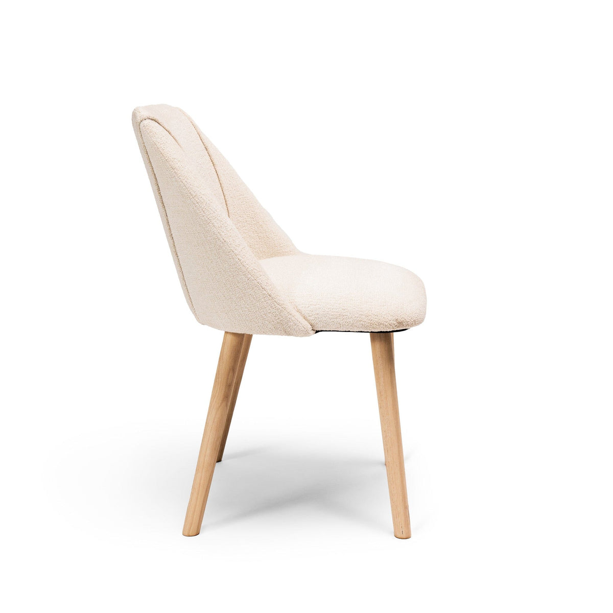 Freya Boucle Dining Chairs - Set of 2 - Whitewash Oak Legs