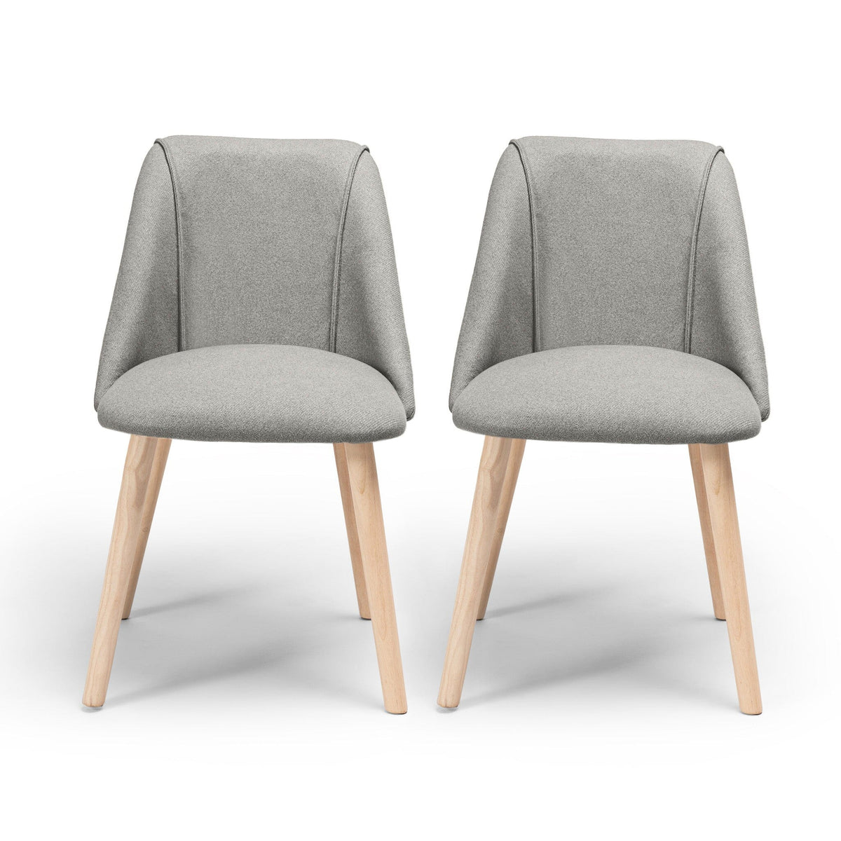 OUTLET - Freya Fossil Dining Chairs - Set of 2 - Whitewash Oak Legs
