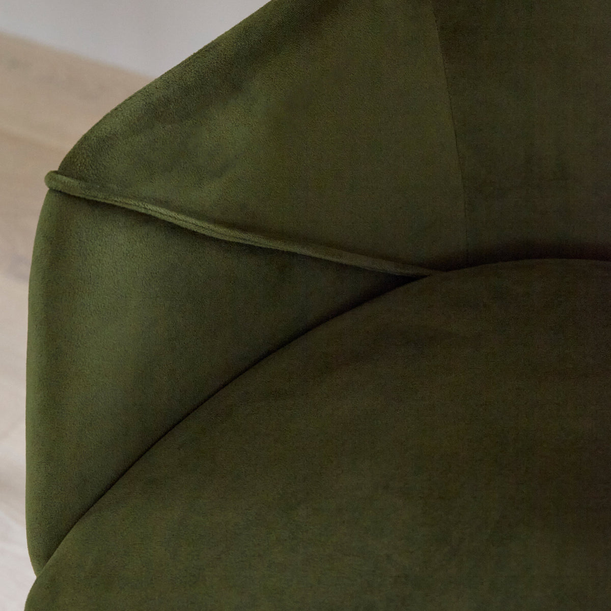 OUTLET - Freya Fern Green Armchairs - Set of 2 - Black Oak Legs