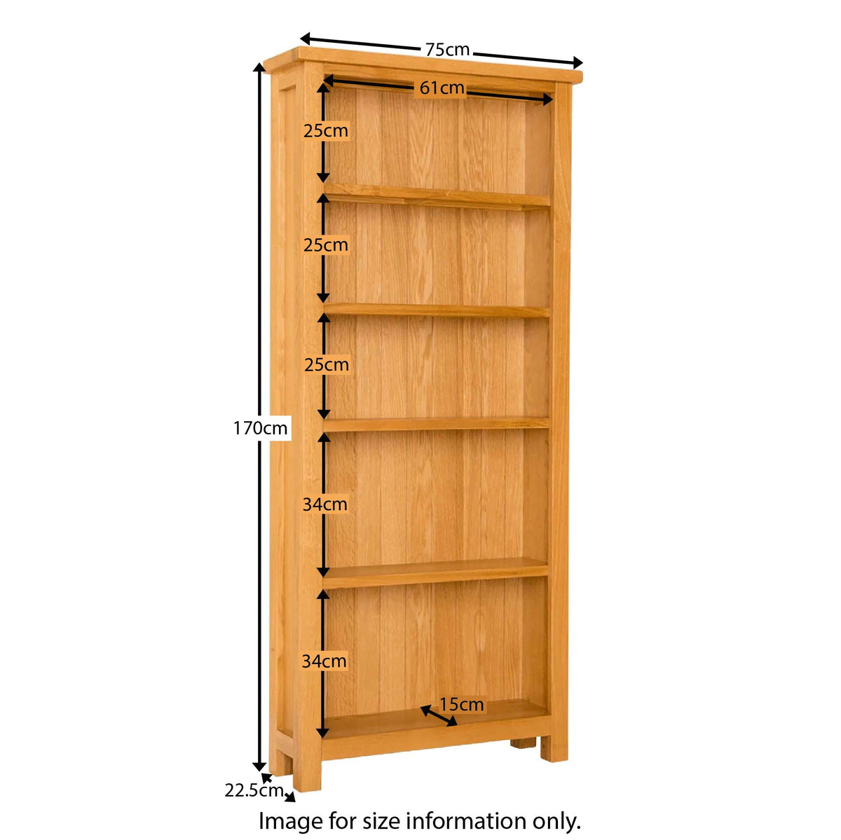 Newlyn Oak Large Bookcase