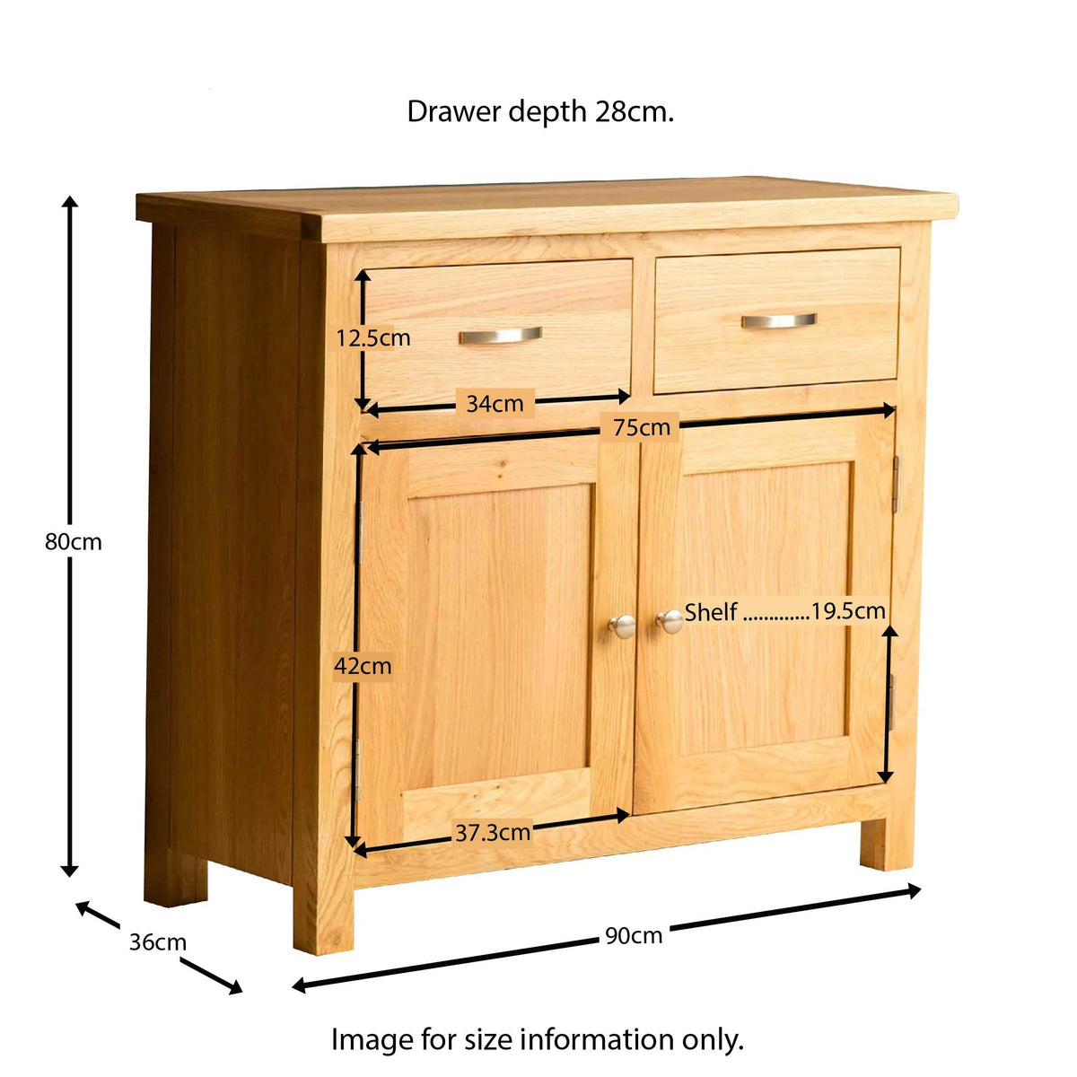 London Oak Small Sideboard