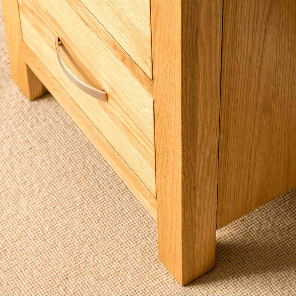 London Oak 5 Drawer Tallboy Chest