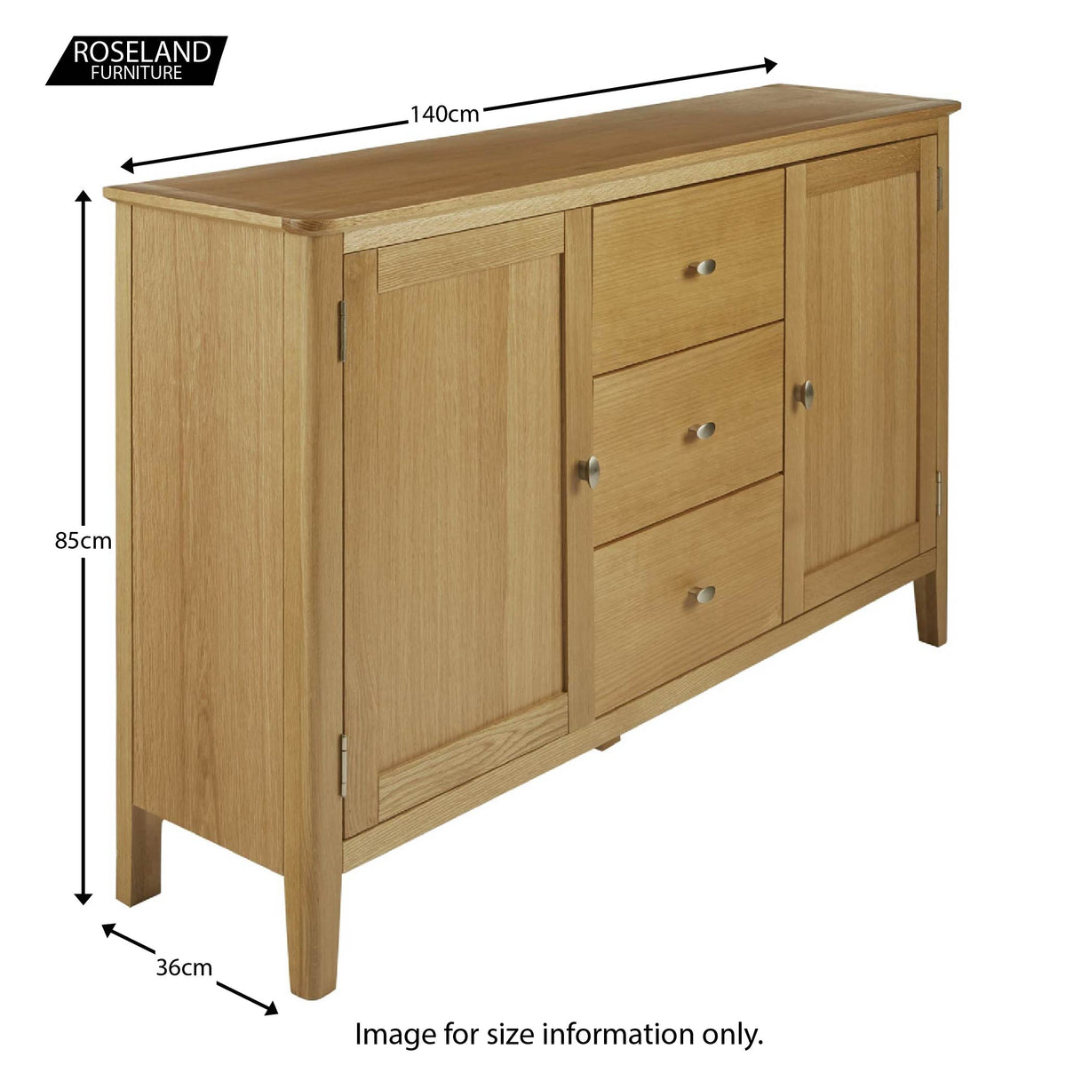 Alba Oak Large Sideboard
