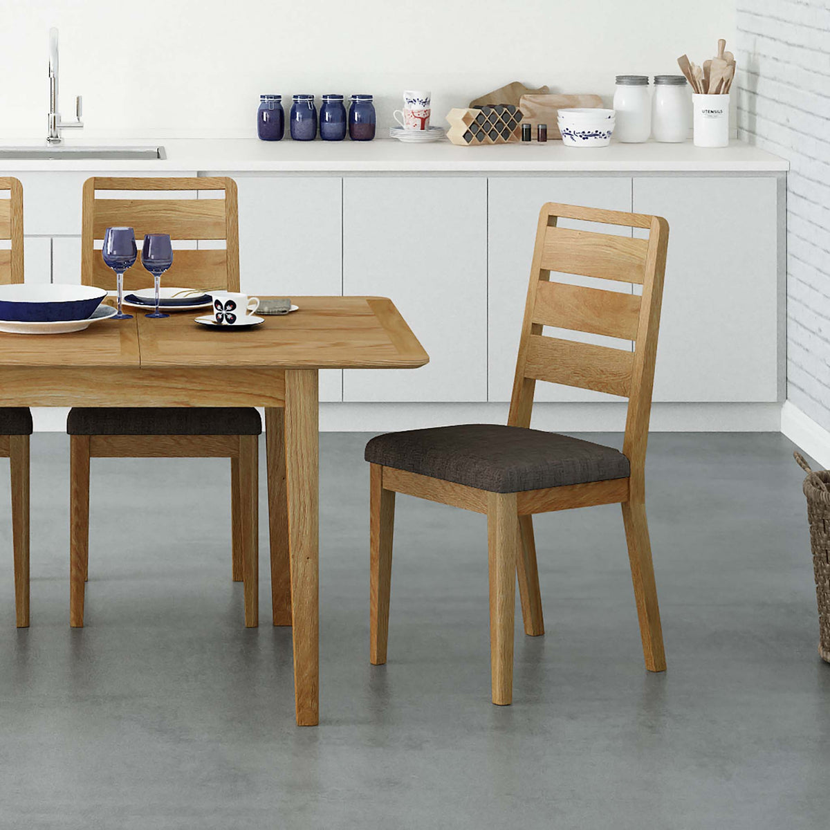 Alba Oak Ladder Back Dining Chair