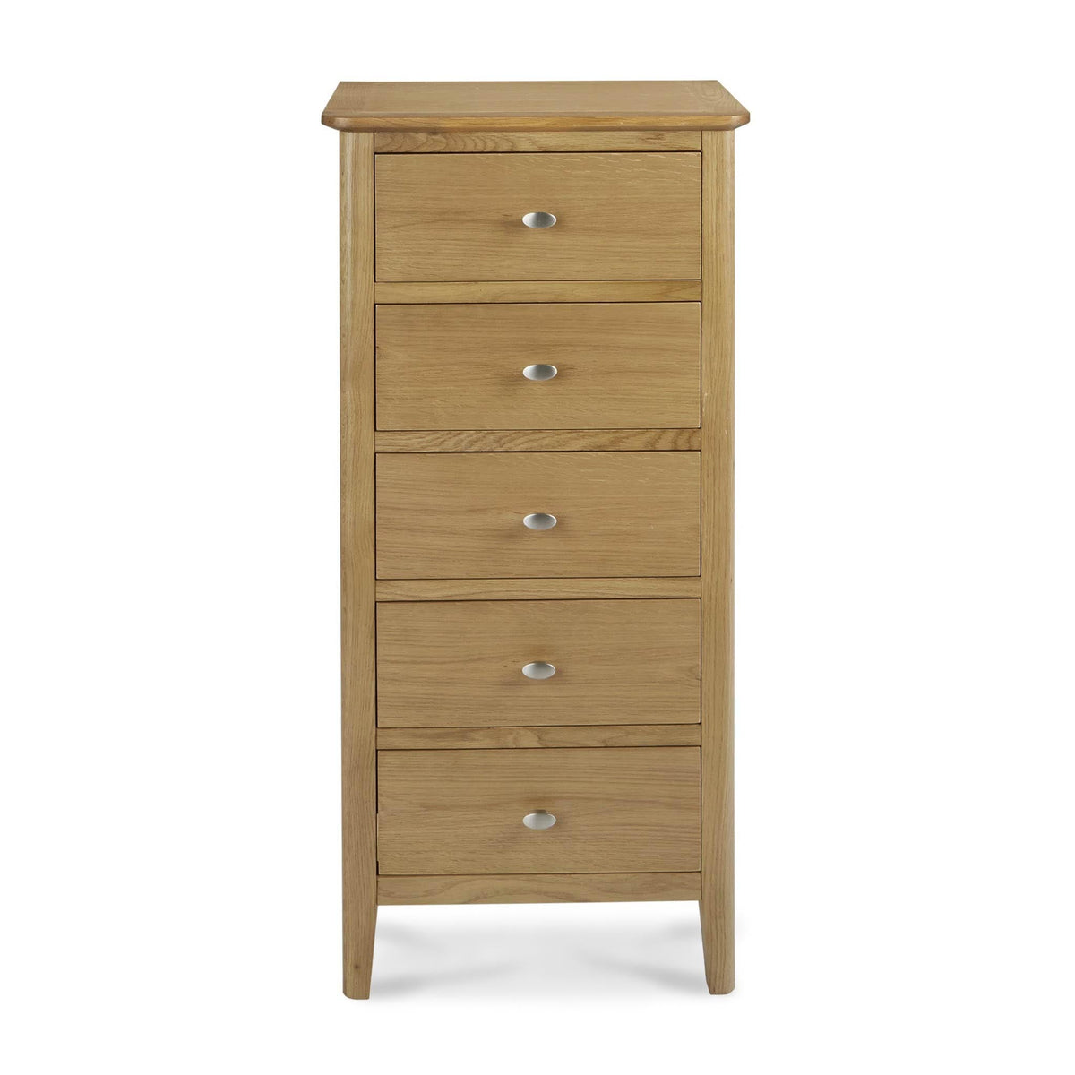 Alba Oak 5 Drawer Tallboy