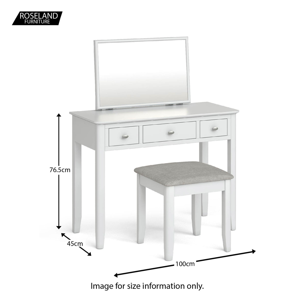 Chester White Dressing Table Set