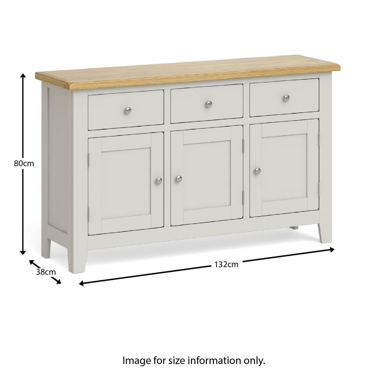 Lundy Grey Large Sideboard
