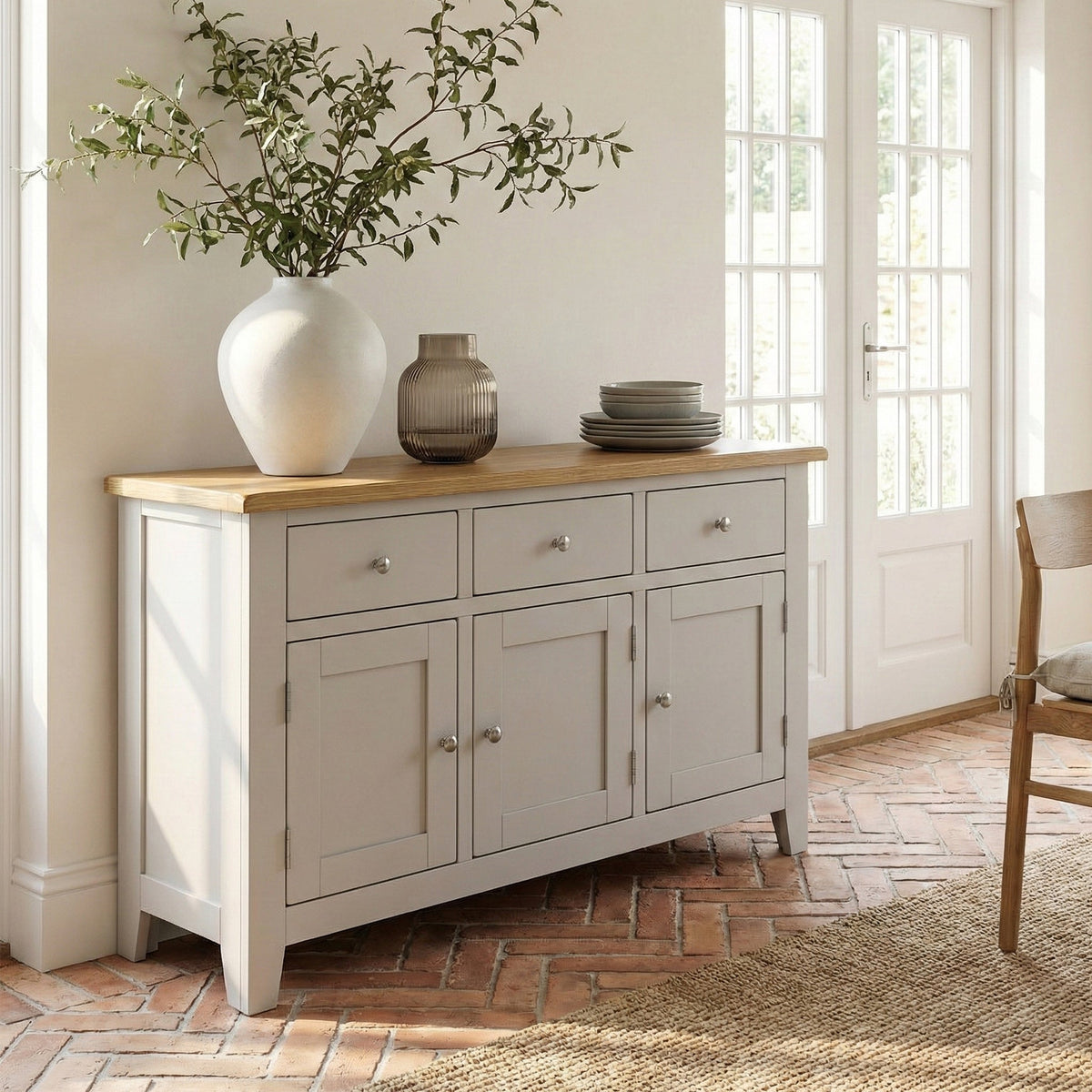 Lundy Grey Large Sideboard