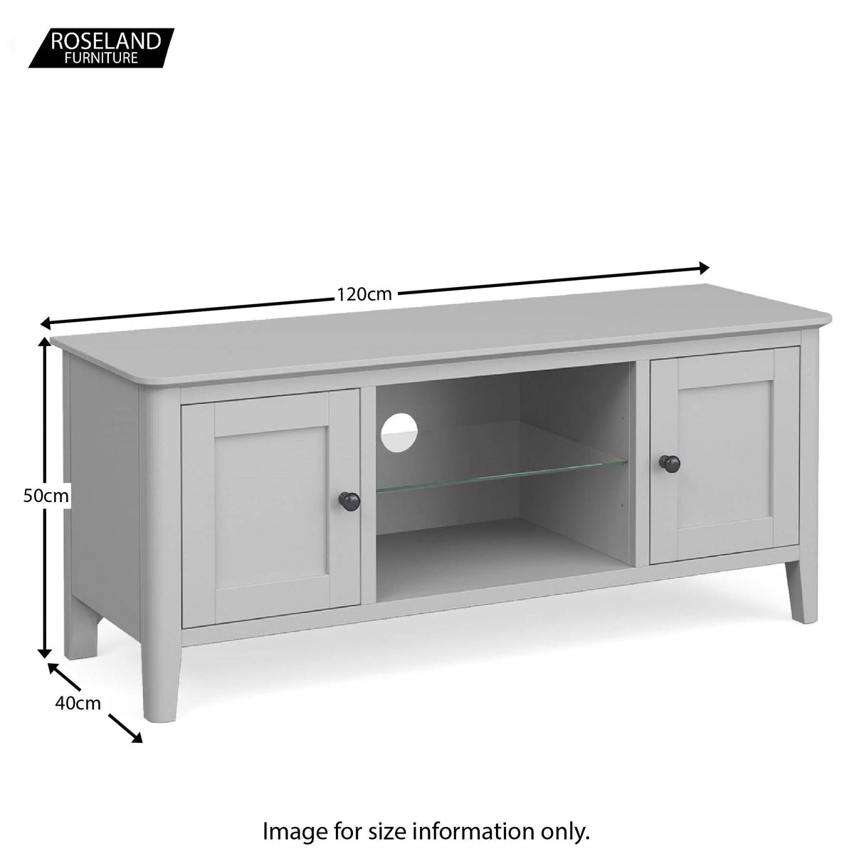 Elgin Grey 120cm Large TV Stand