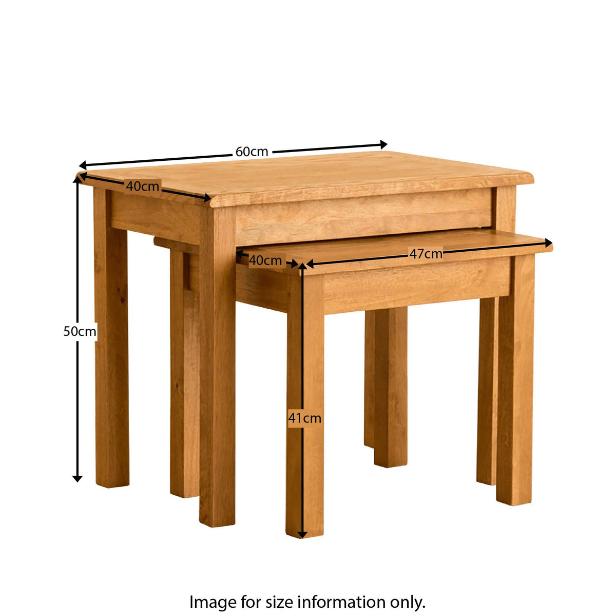 Lanner Oak Nest of Tables