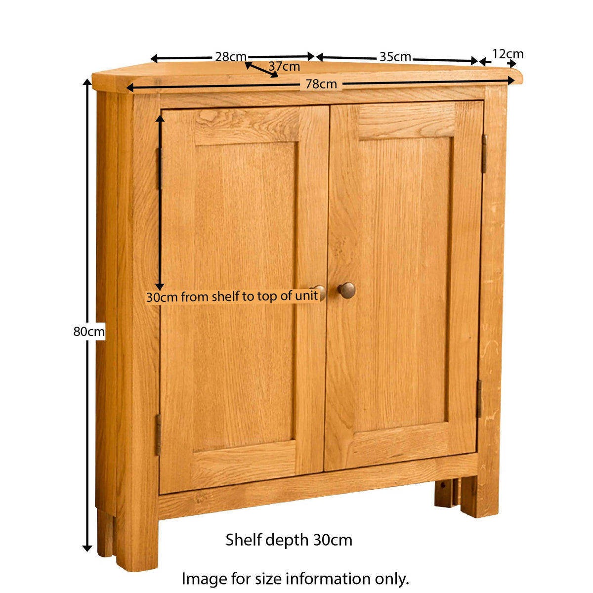 Lanner Oak Corner Cupboard