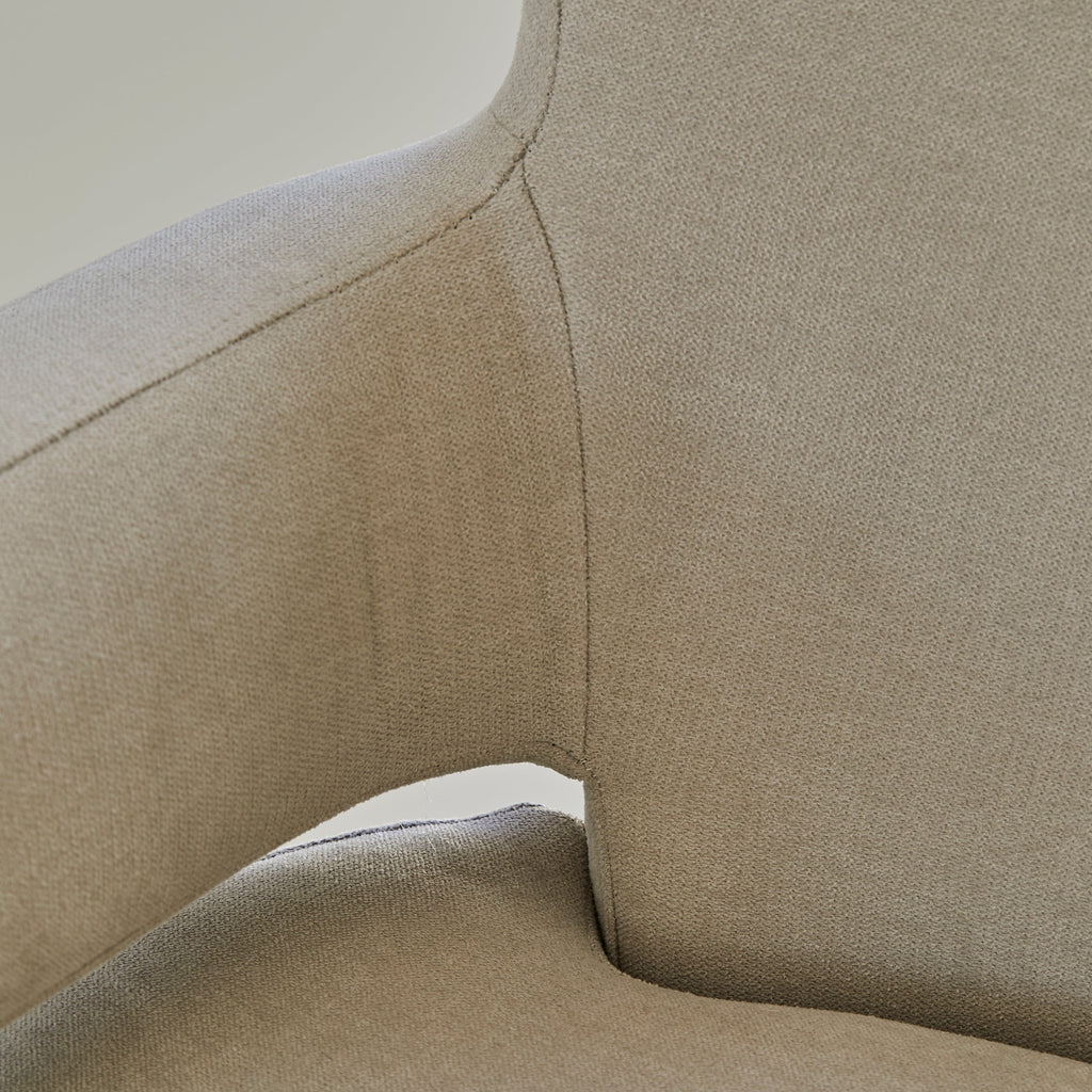 OUTLET - Grace Soft Beige Occasional Armchair - Whitewash Oak Legs
