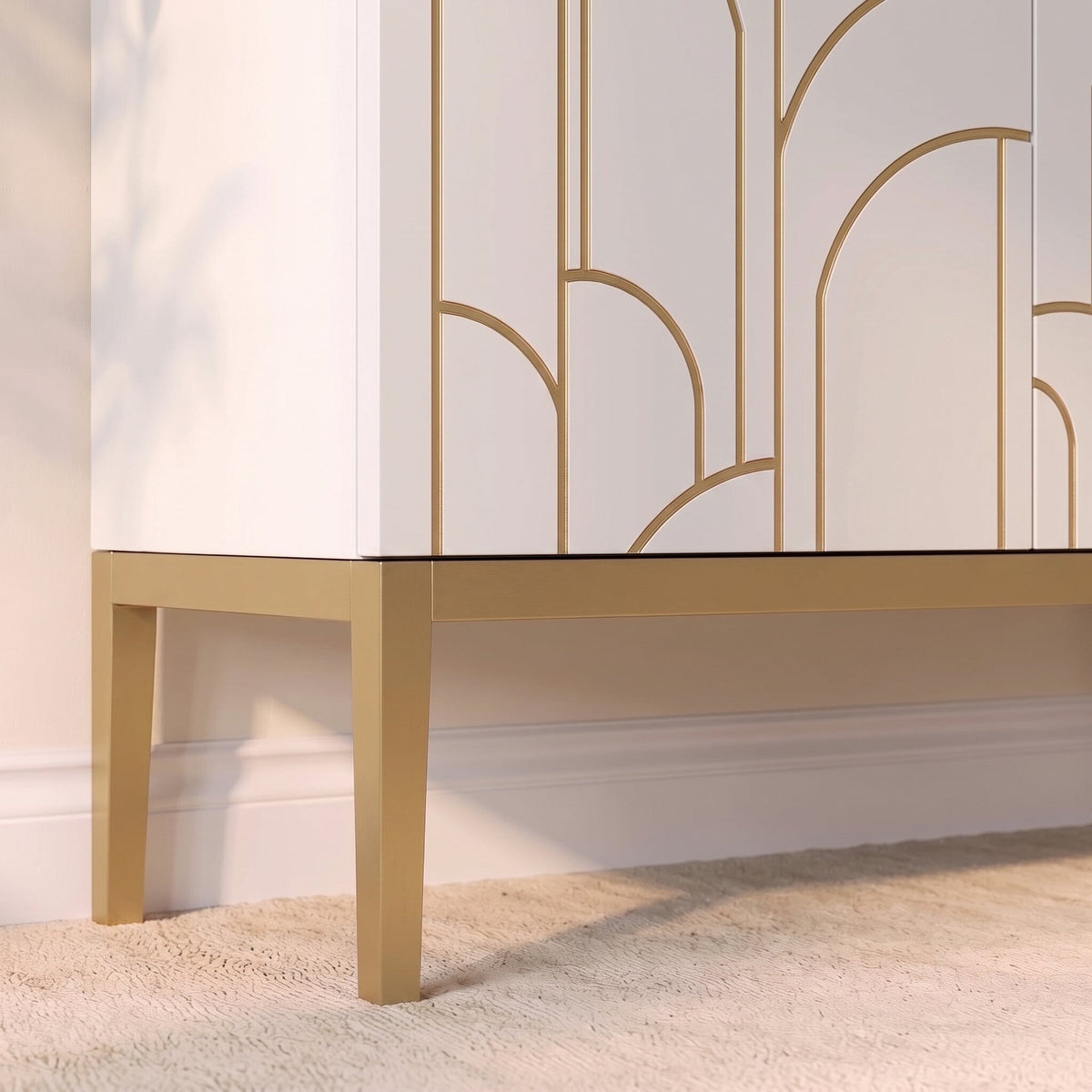Gatsby 2 Door Small Sideboard - Snow White