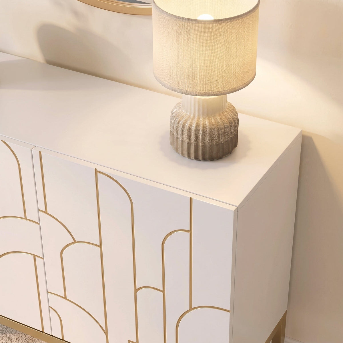 Gatsby 2 Door Small Sideboard - Snow White