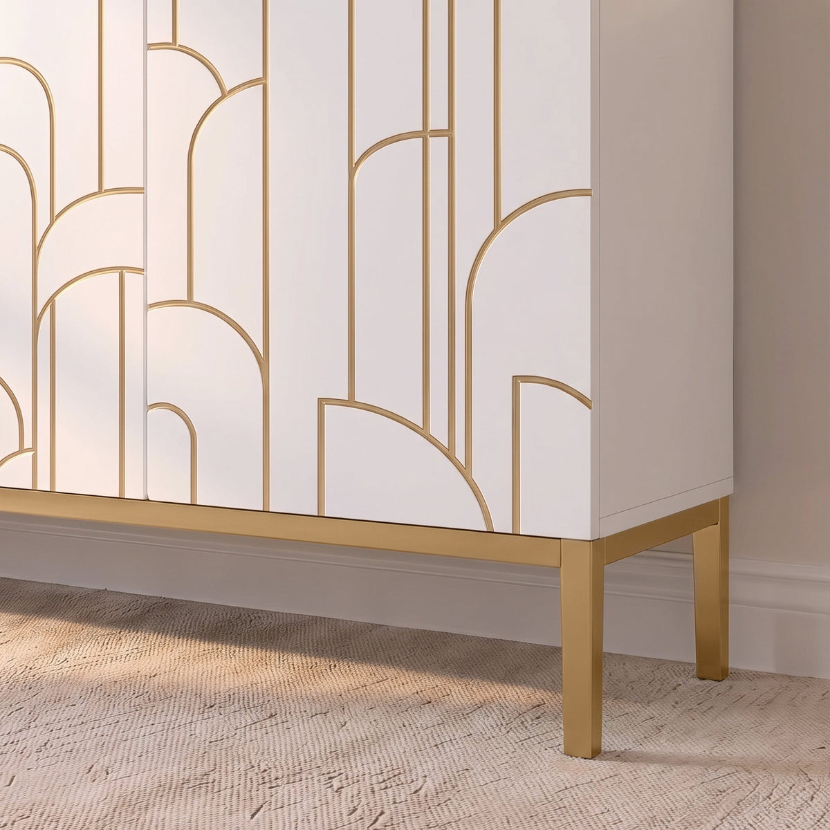 Gatsby Large 4 Door Sideboard - Snow White