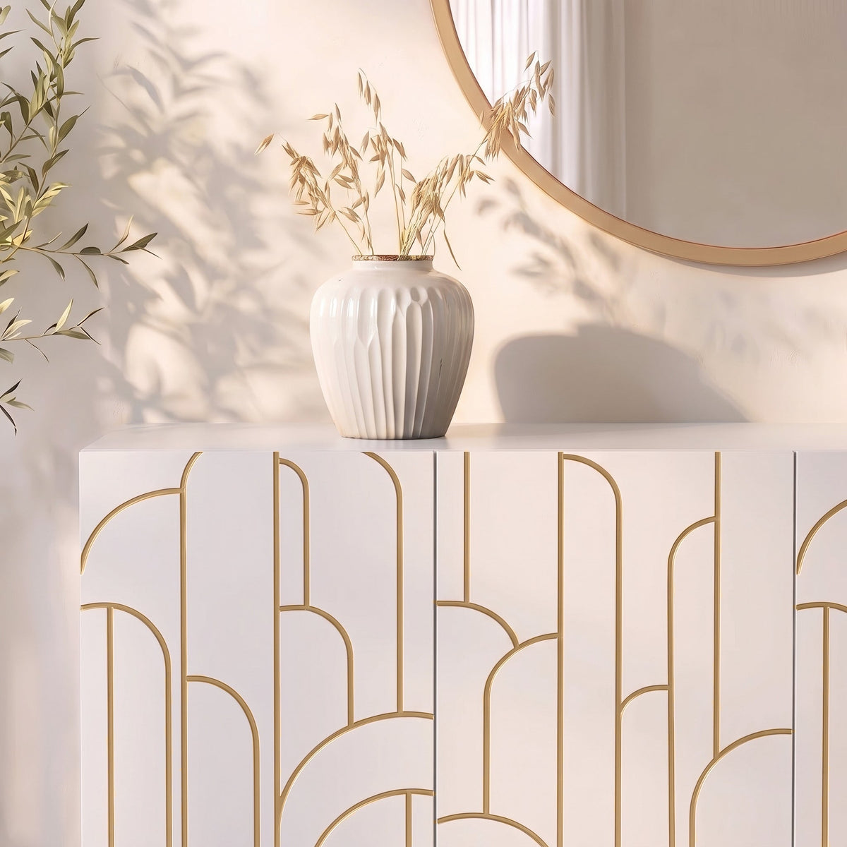 Gatsby Large 4 Door Sideboard - Snow White