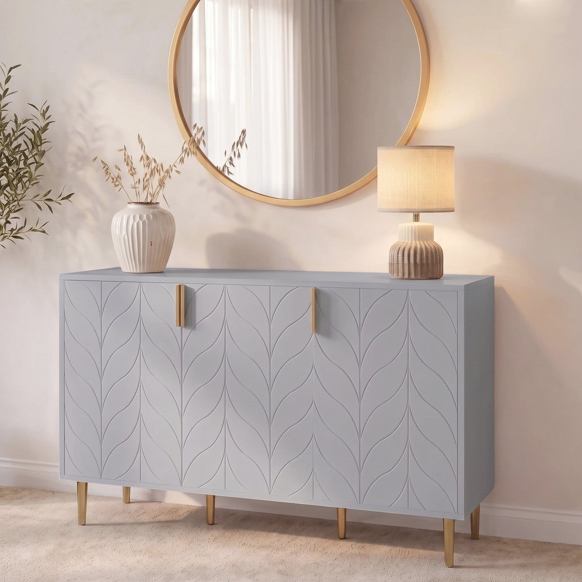 Gloria 3 Door Large Sideboard - Mist Grey