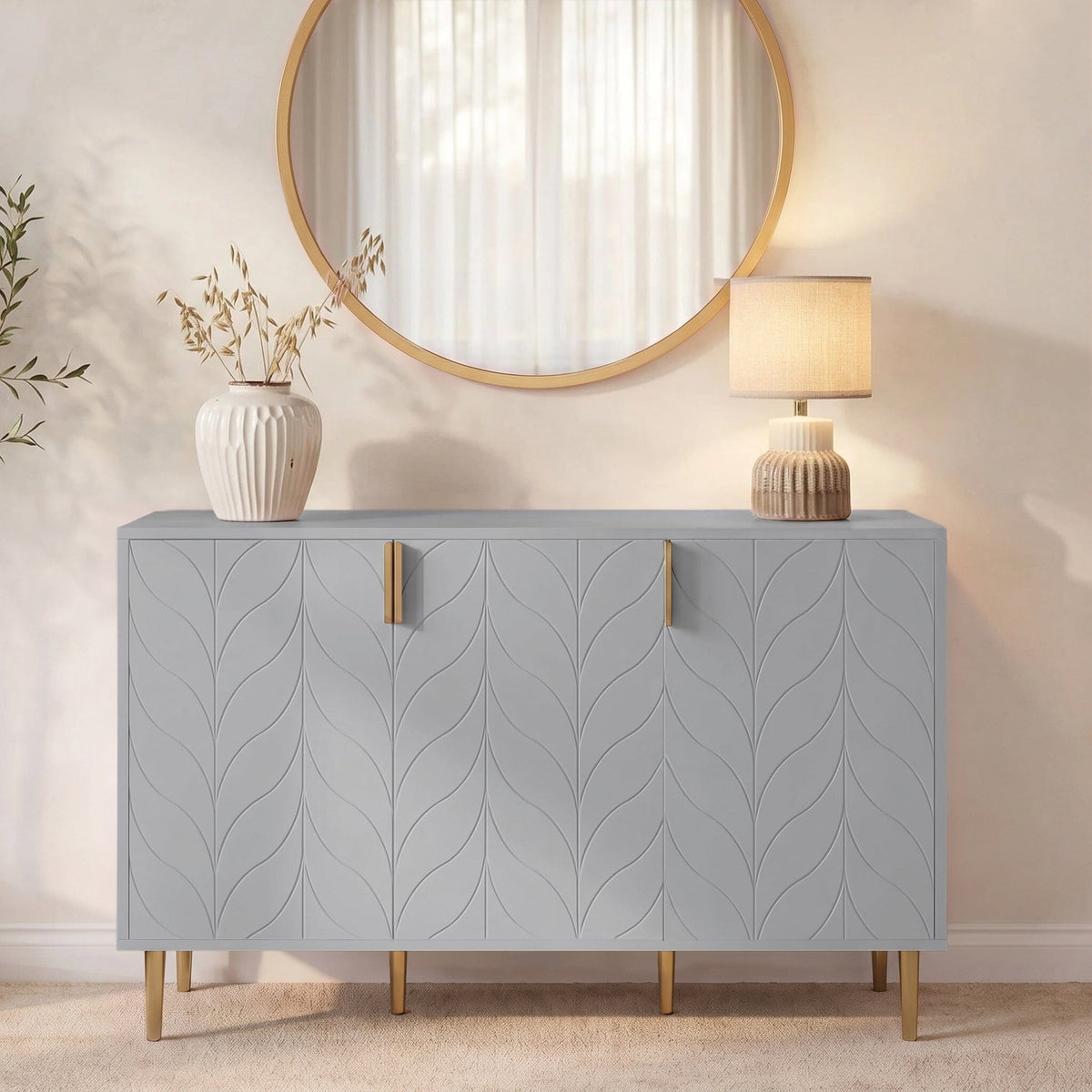 Gloria 3 Door Large Sideboard - Mist Grey