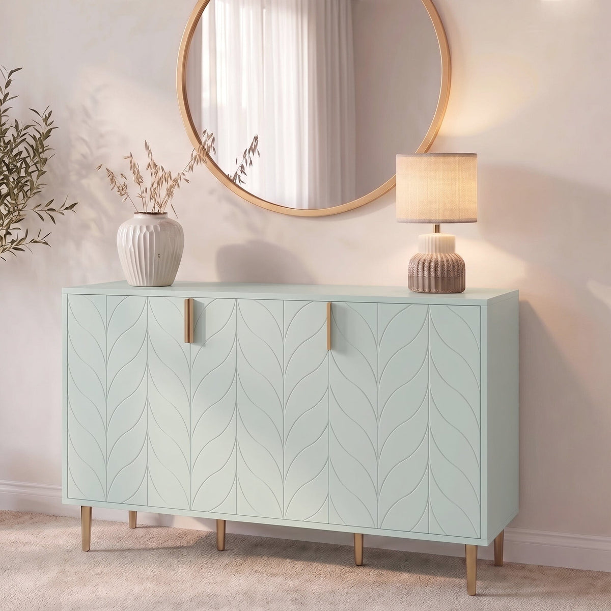 Gloria 3 Door Large Sideboard - Sage