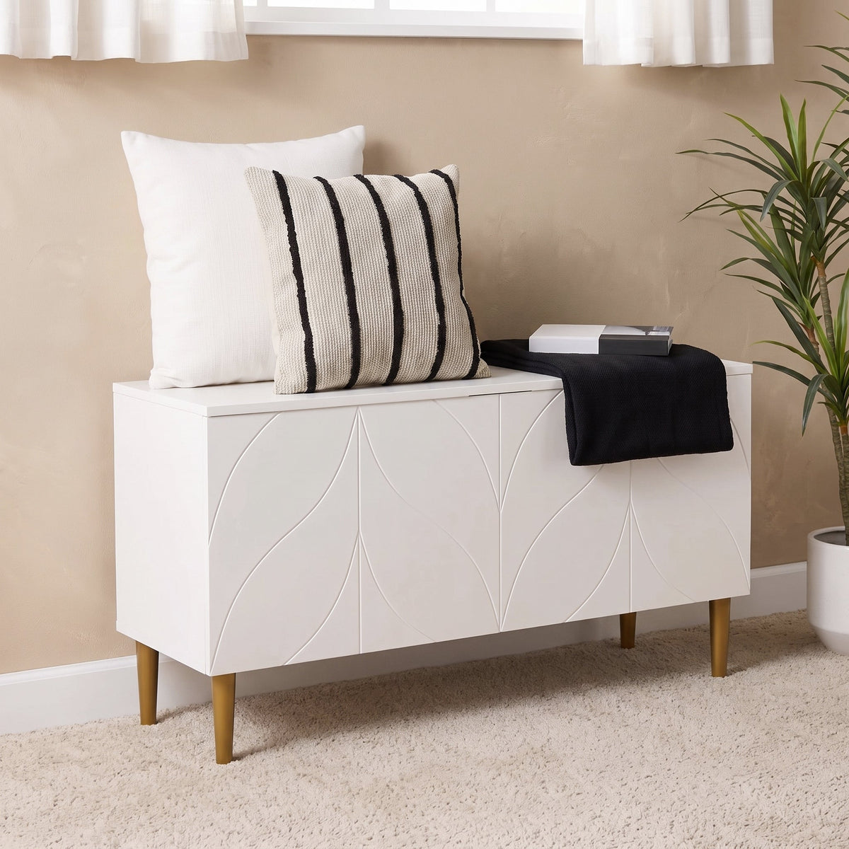 Gloria Blanket Box - White
