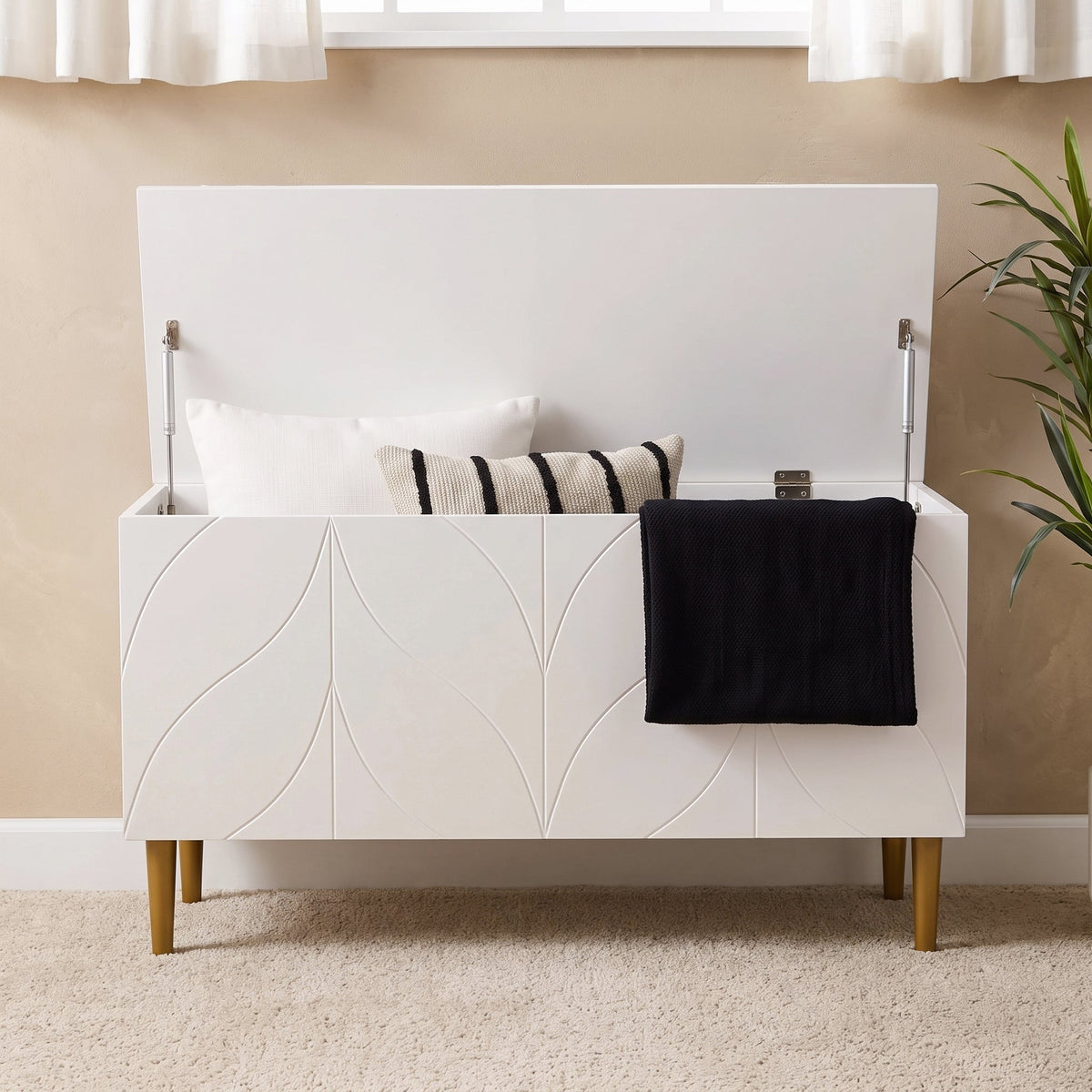 Gloria Blanket Box - White