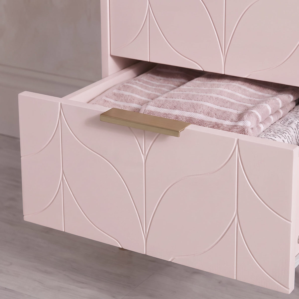 Gloria Tallboy - Blush Pink & Brass Effect