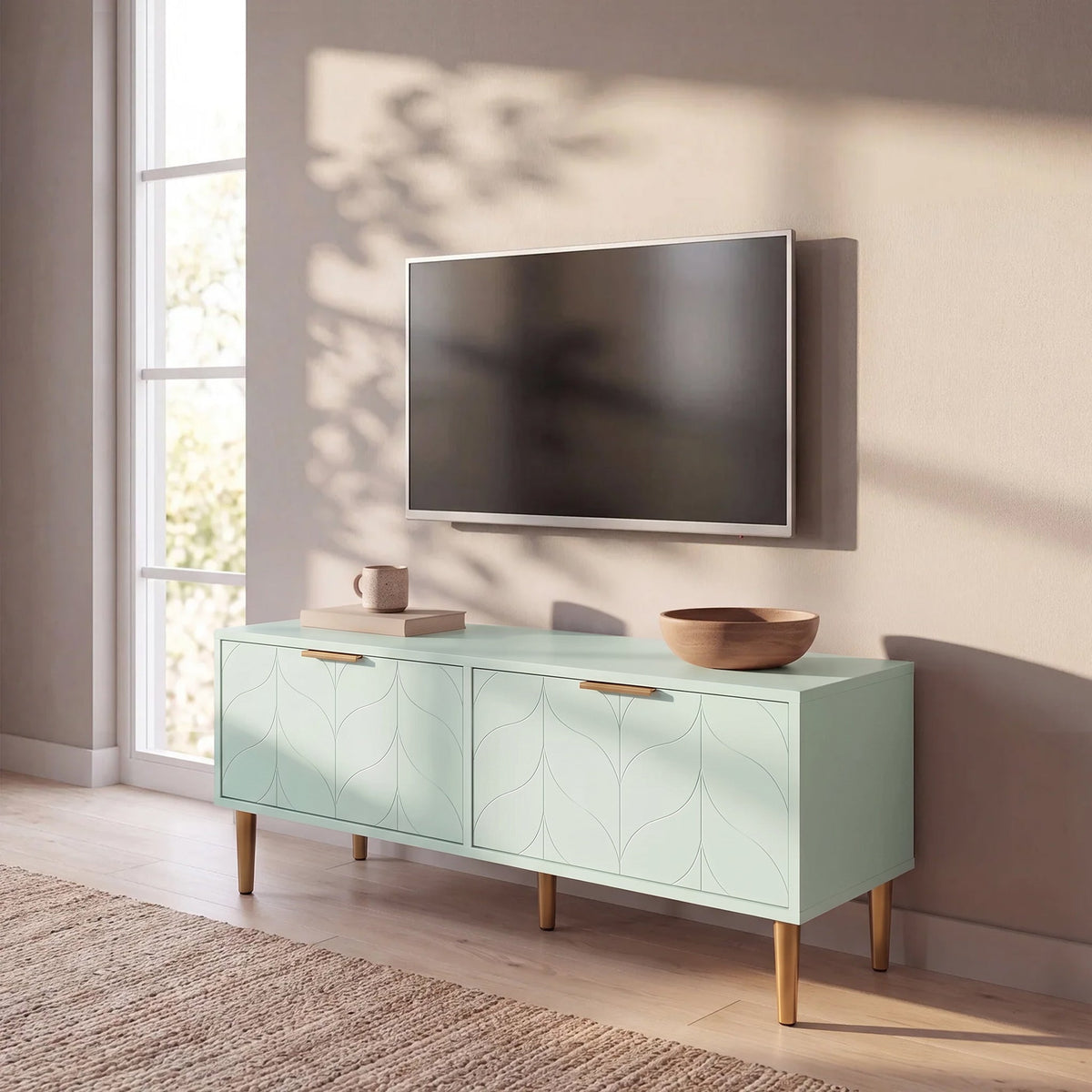 Gloria Sage Green TV Unit