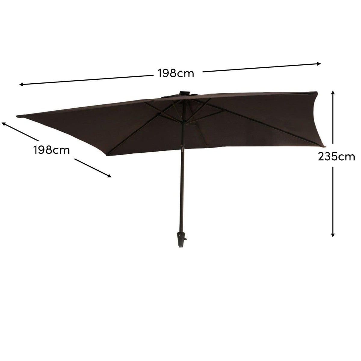 Grey Parasol - 2m Square