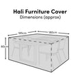 Rectangular Rain Cover 185x180x80cm - Hali 4-6 Seater