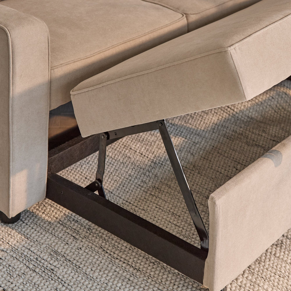 Hugo Corner Sofa Bed with Storage - Taupe  
