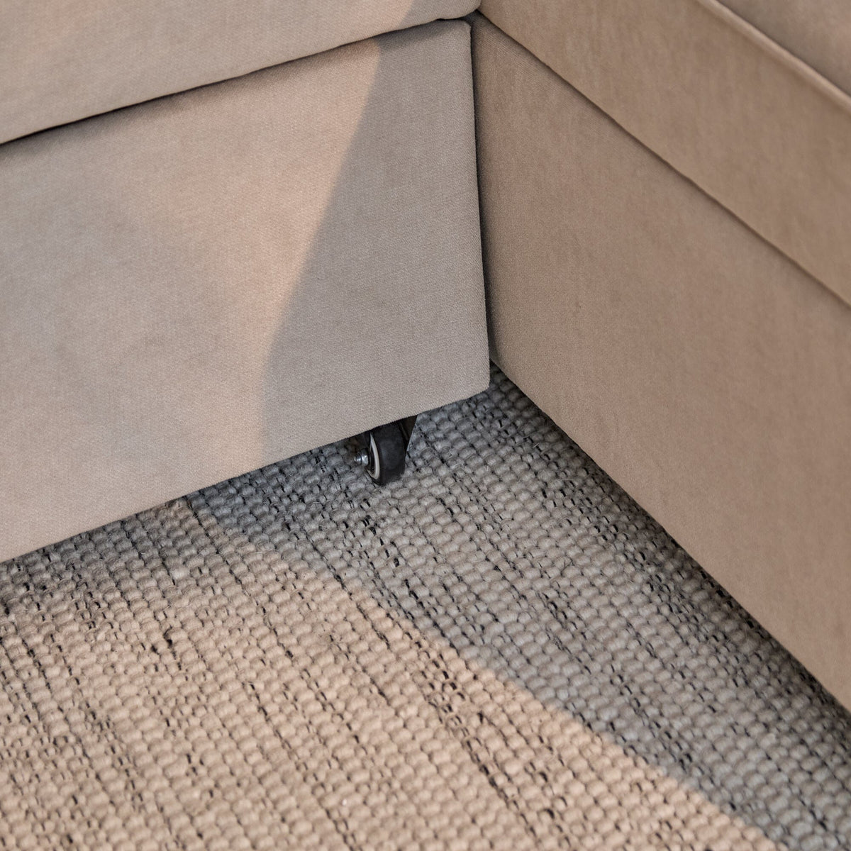 OUTLET - Hugo Corner Sofa Bed with Storage - Taupe  