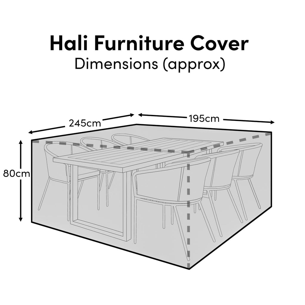 Outlet - Rectangular Rain Cover 245x195x80cm - Aston Corner Sofa Set - Hali 6-8 Seater