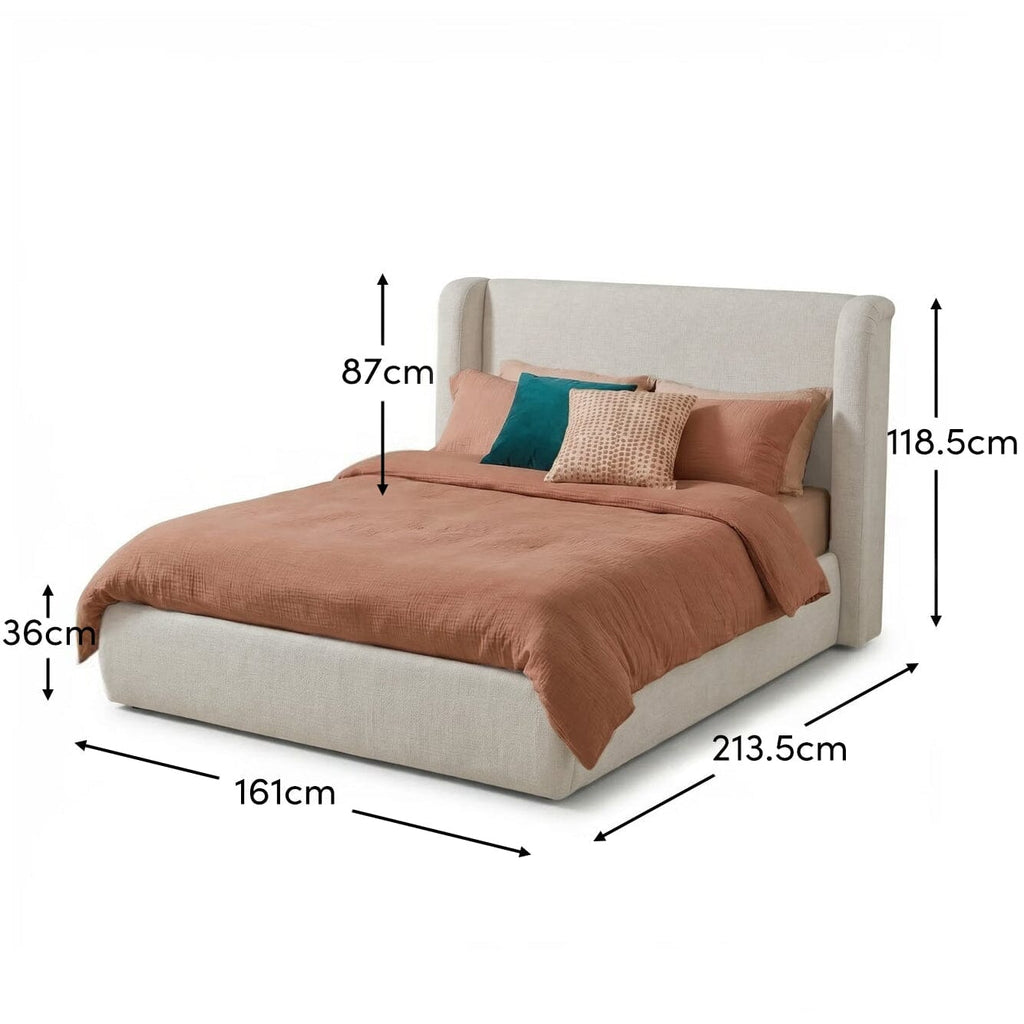 Hannah Double Ottoman Bed - Oyster White