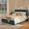Hannah Double Ottoman Bed - Deep Teal