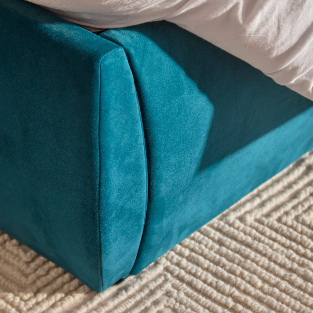 Hannah Double Ottoman Bed - Deep Teal