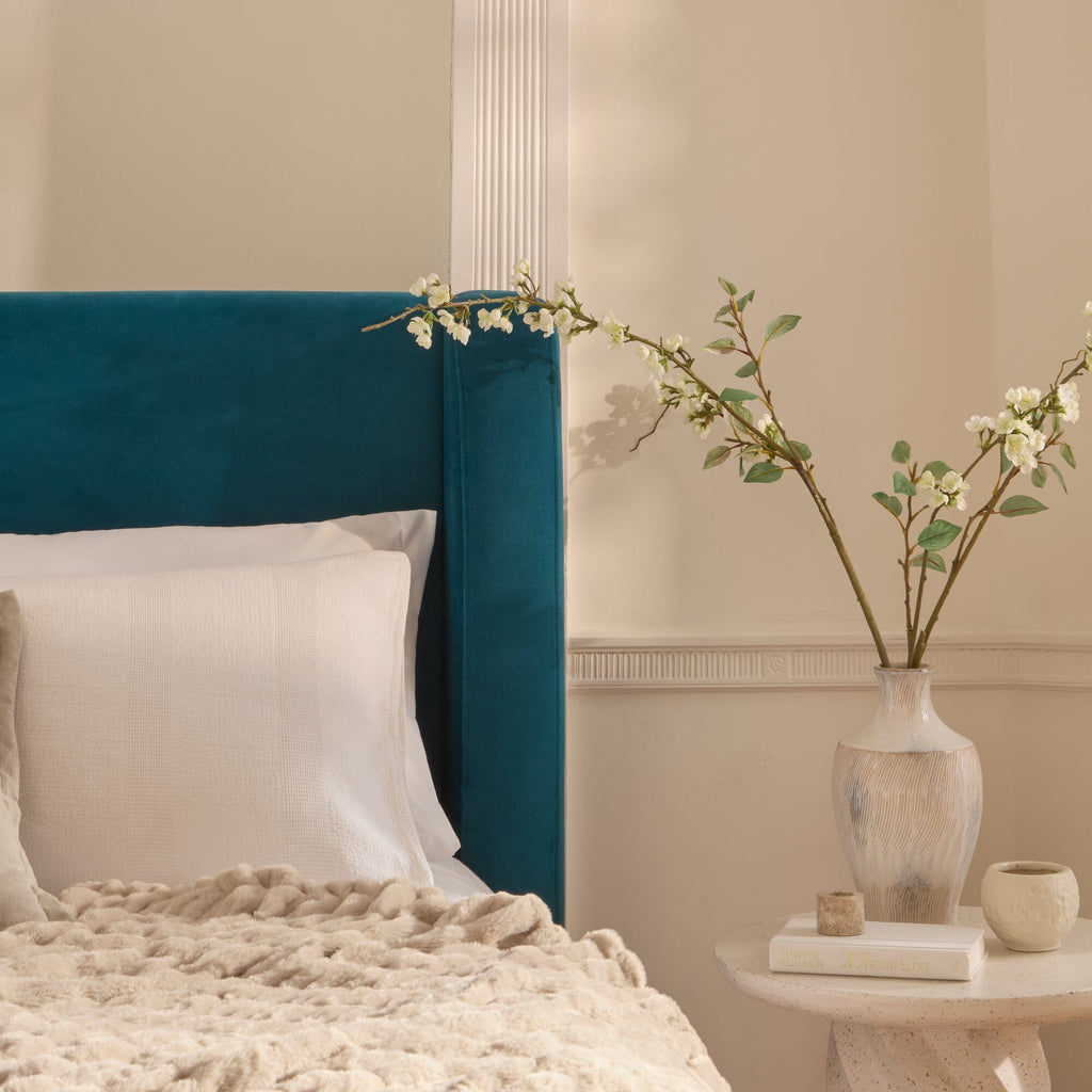 Hannah Double Ottoman Bed - Deep Teal