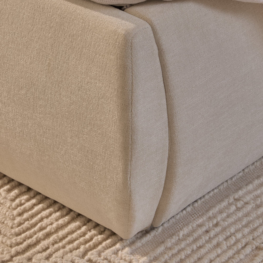 Hannah Double Ottoman Bed - Oyster White