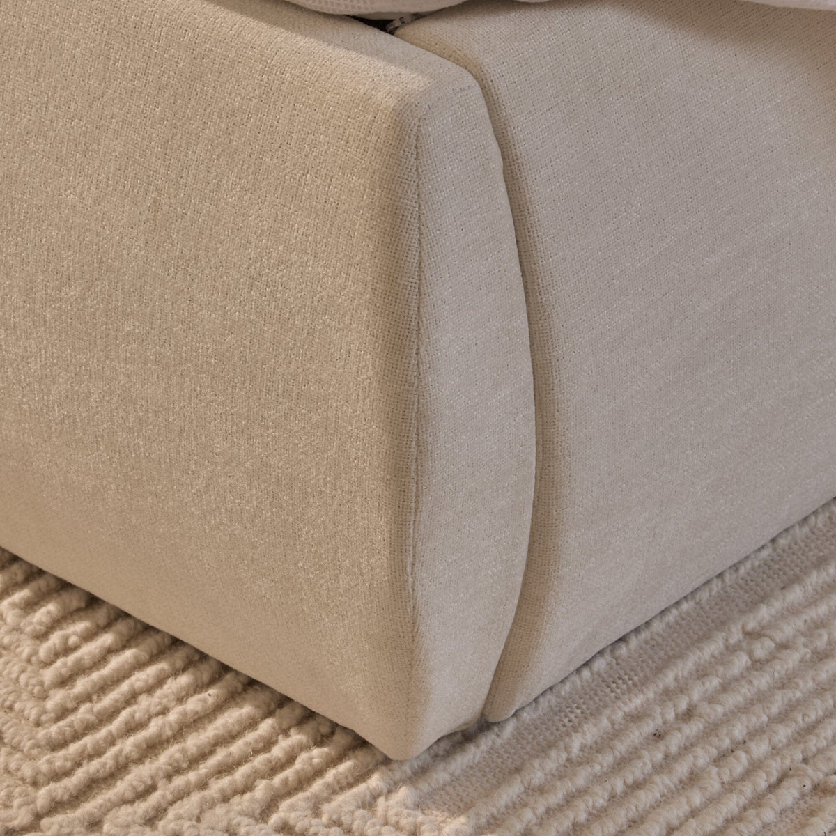 Hannah Double Ottoman Bed - Oyster White
