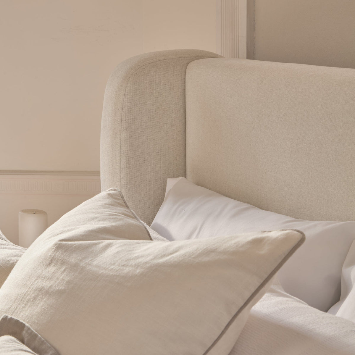 Hannah Double Ottoman Bed - Oyster White