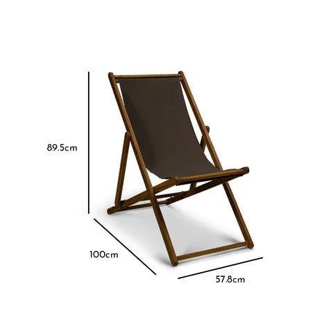Outlet - Harbour Wooden Garden Deck Chair - Red