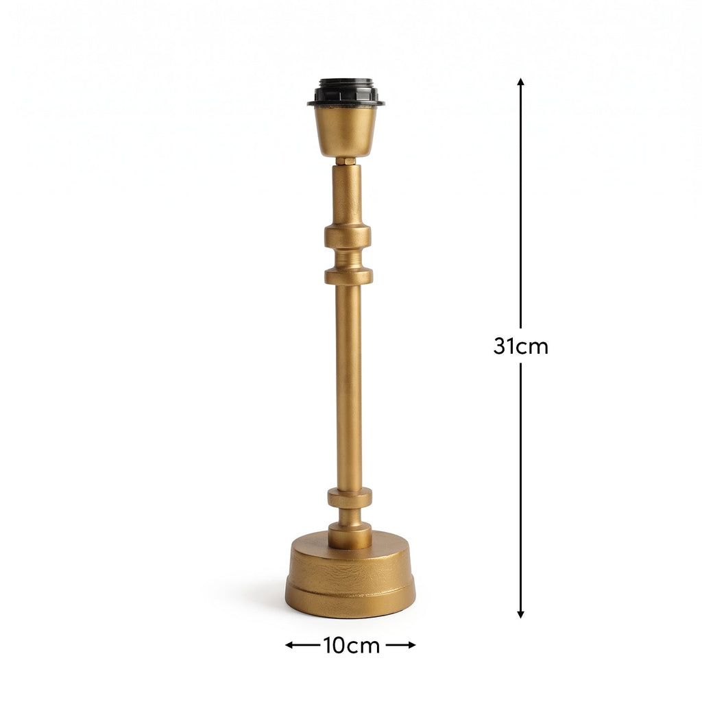 Harcombe 31cm Metal Table Lamp Base - Heirloom Brass