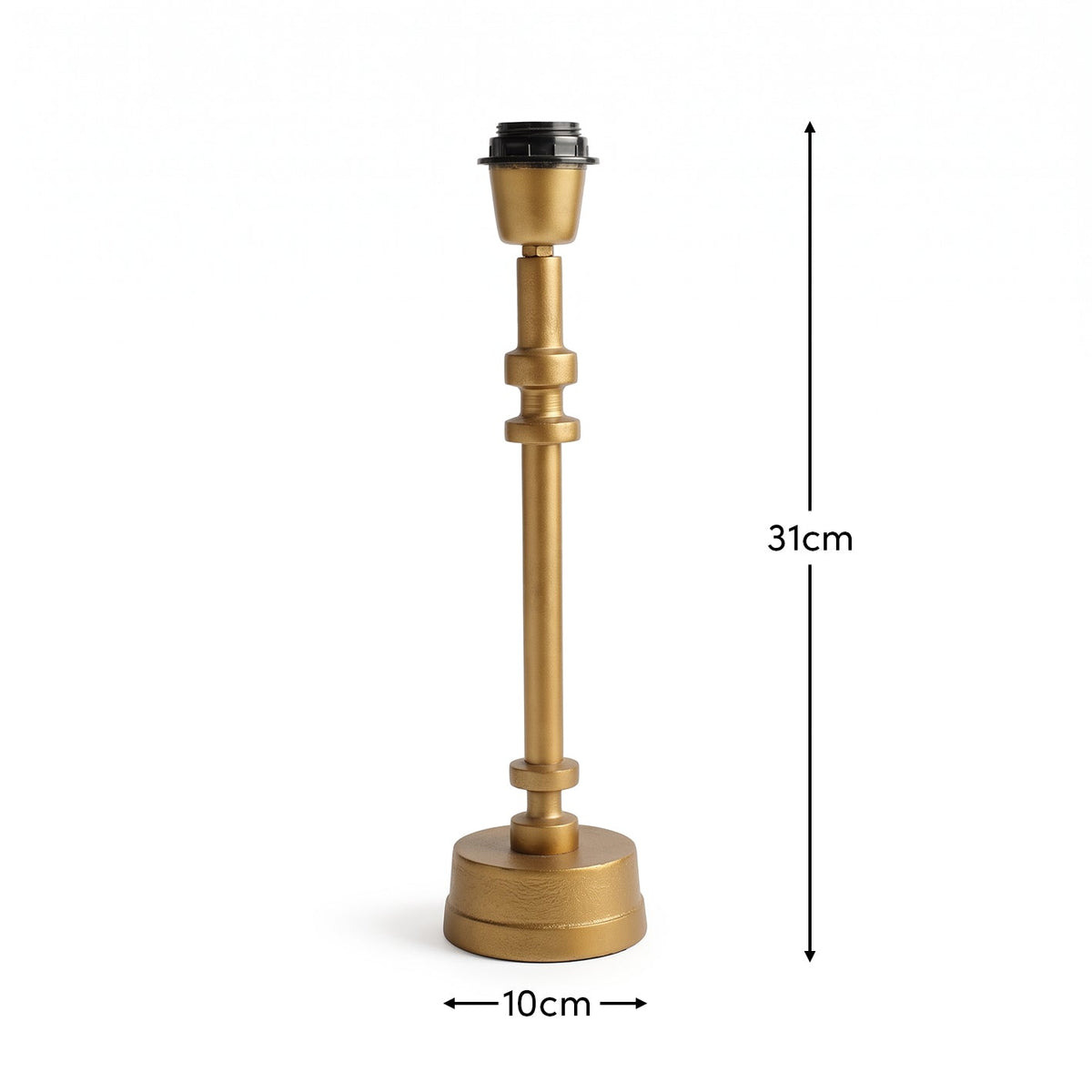 Harcombe 31cm Metal Table Lamp Base - Heirloom Brass