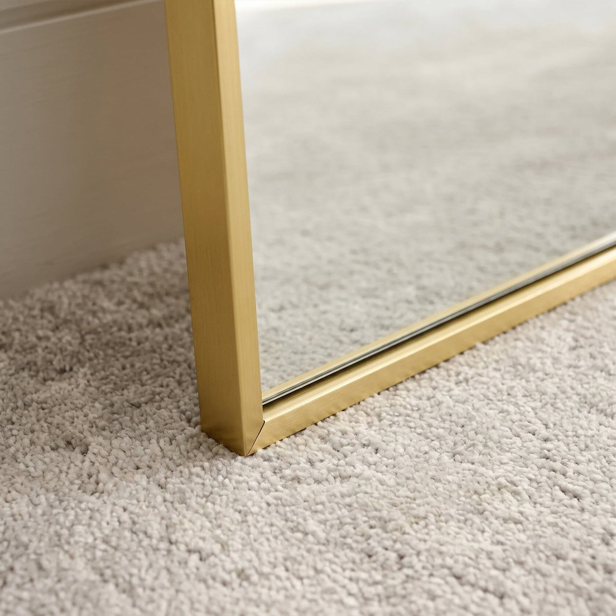 Hensall 140X40cm Metal Rectangular Mirror - Gold